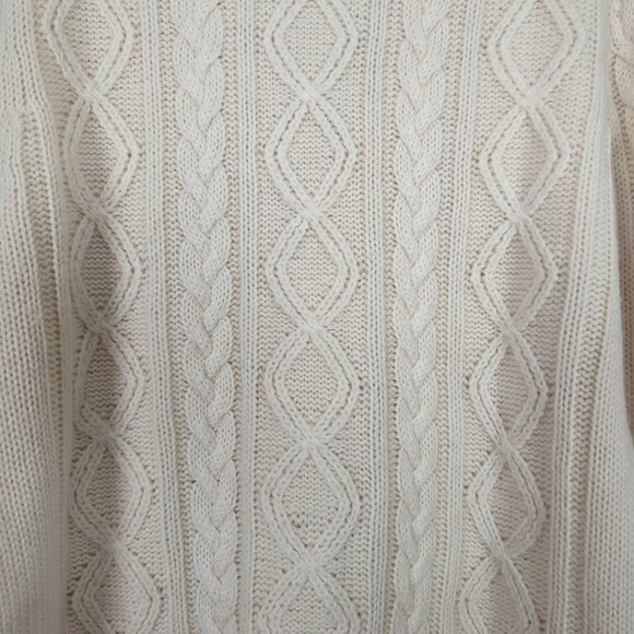 Vintage Clansman Cream Cardigan L English Sport Shops Bermuda Wool Cable Knit - Picture 8 of 14